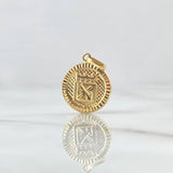 Dije Escudo Atletico Nacional 1.6gr / 2.4cm / Circulo Texturizado Oro Amarillo 18K *