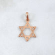 Dije Estrella De David 1.8gr / 3.3cm / Diamantada Lisa Oro Rosa 18K *