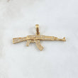 Dije Arma 3.45gr / 4.3cm / Circones Blancos Oro Amarillo 18K *