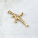 Dije Arma 3.45gr / 4.3cm / Circones Blancos Oro Amarillo 18K *