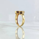 Anillo Trebol VCyA 3.5gr / T6 1/4 / 14.6mm Onix Negro Punteado Oro Amarillo Nac.Esp. 18K *