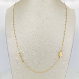 Cadena Denario Virgen Milagrosa 2.25g / 45cm / 1mm Oro Amarillo 18K