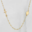 Cadena Denario Virgen Milagrosa Cruz 2.25g / 45cm / 1.5mm Oro Amarillo 18K
