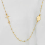 Cadena Denario Virgen Milagrosa 2.25g / 45cm / 1mm Oro Amarillo 18K