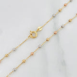 Cadena Denario Virgen Milagrosa 2.75g / 45cm / 2mm Tres Oros 18K