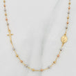 Cadena Denario Virgen Milagrosa Cruz 2.85g / 45cm / 2.2mm Tres Oros 18K