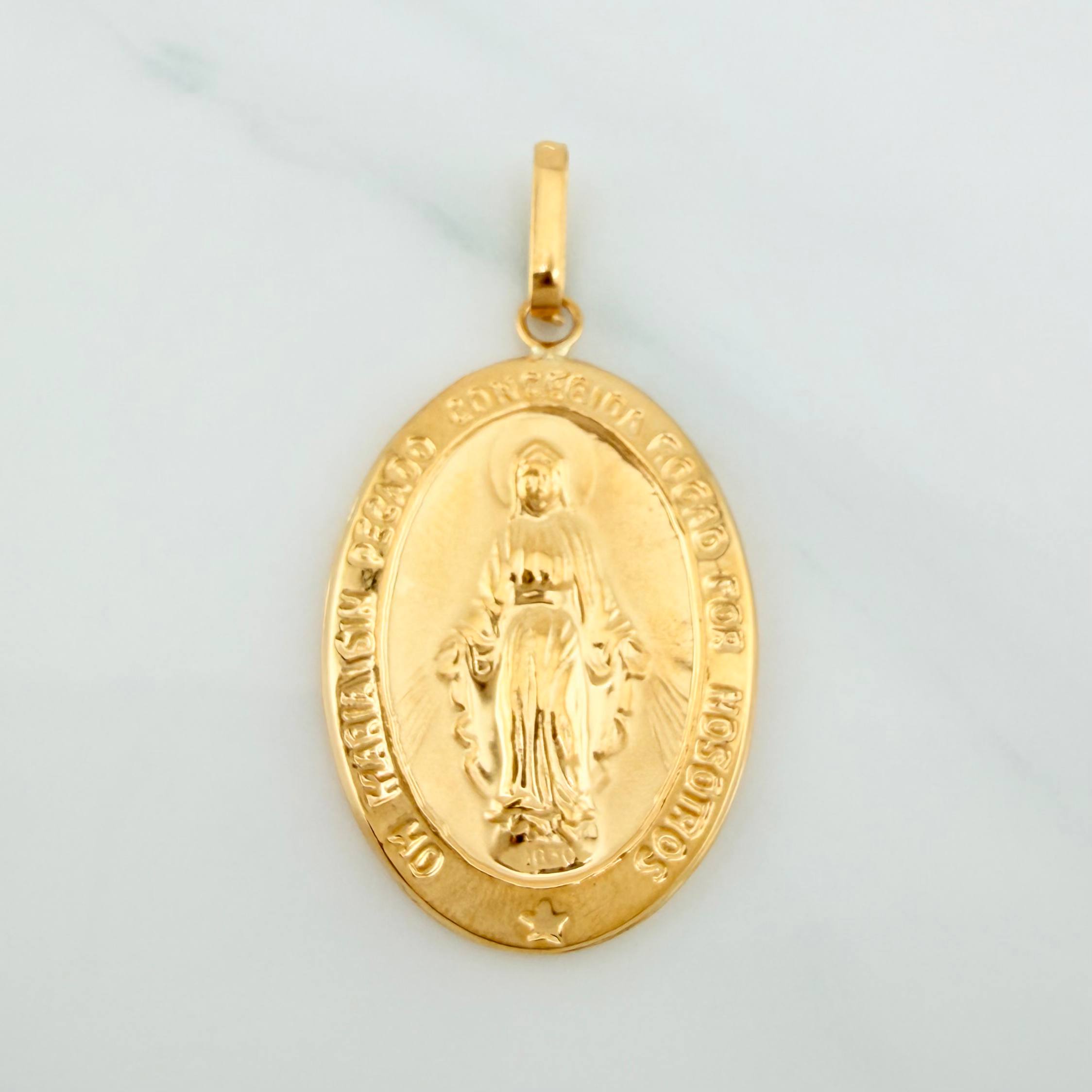 Dije Virgen Milagrosa 3.2 g / 4 cm Oro Amarillo 18K