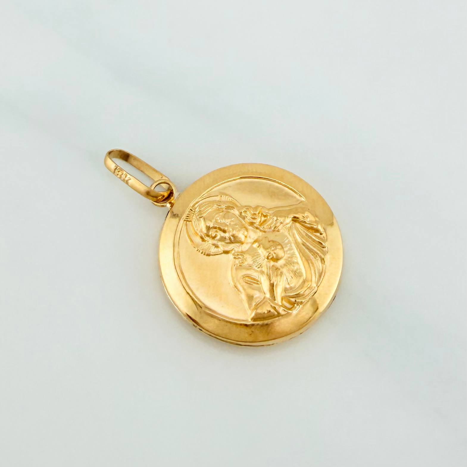 Dije Sagrado Corazon Virgen del Carmen 2.25 g / 3 cm Oro Amarillo 18K