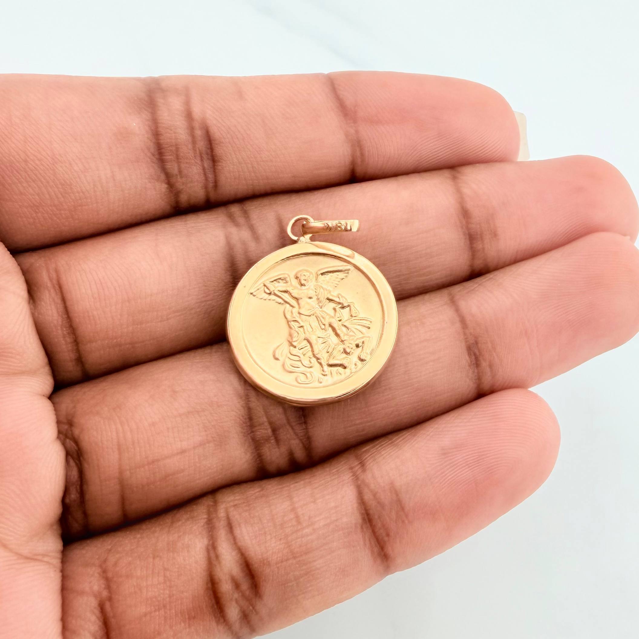 Dije San Migel Arcangel 1.4 g / 2.5 cm Oro Amarillo 18K