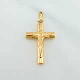 Dije Cruz Cristo 1.3 g / 3.2 cm Oro Amarillo 18K