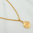 Set Cadena Franco + Dije Corona / 2,6gr / 60 cm Oro Amarillo 18K