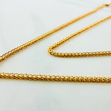 Set Cadena Franco + Dije Corona / 2,6gr / 60 cm Oro Amarillo 18K