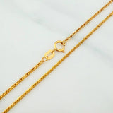 Set Cadena Franco + Dije Corona / 2,6gr / 60 cm Oro Amarillo 18K