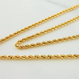 Set Cadena Lazo + Dije Cruz Diamantada / 2,65gr / 60.3 cm Oro Amarillo 18K