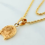 Set Cadena Lazo + Dije Herradura Caballo / 3,6gr / 60.3 cm Oro Amarillo 18K