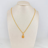 Set Cadena Lazo + Dije Herradura Caballo / 3,6gr / 60.3 cm Oro Amarillo 18K
