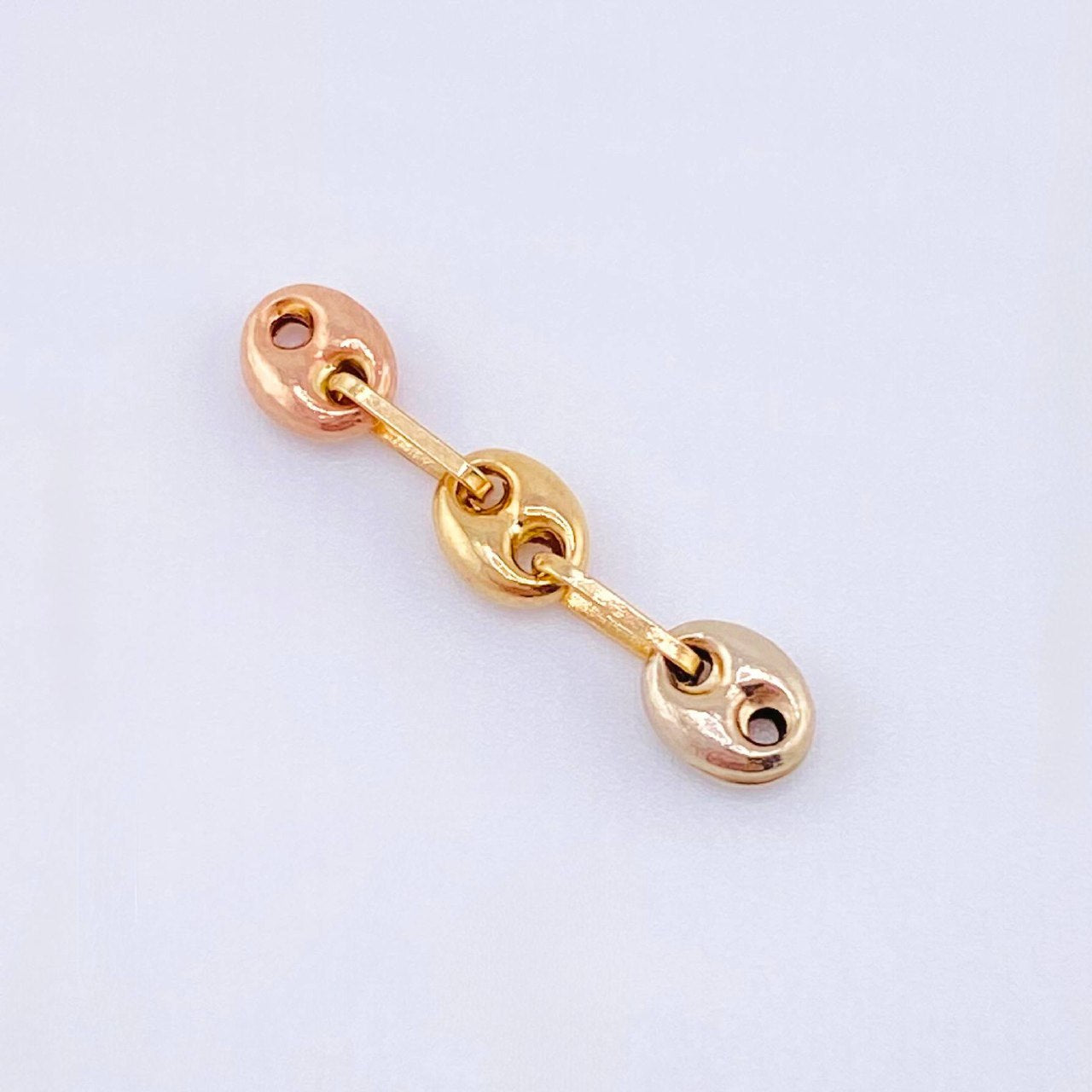 Herraje Retazo GC 3 Eslabones 0.3gr / 2.2cm / 4.2mm Tres Oros 18K