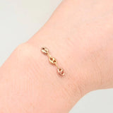 Herraje Retazo Gc 0.25 g / 2 cm Tres Oros 18K