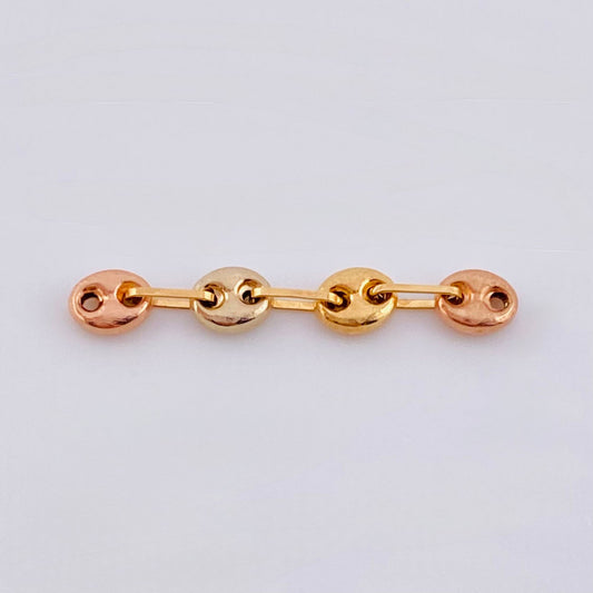 Herraje Retazo GC 4 Eslabones 0.4gr / 3cm / 4.2mm Tres Oros 18K