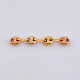 Herraje Retazo GC 4 Eslabones 0.35gr / 2.7cm / 4.2mm Tres Oros 18K ©