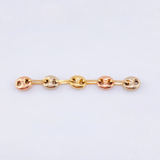 Herraje Retazo GC 5 Eslabones 0.45gr / 3.5cm / 4.2mm Tres Oros 18K