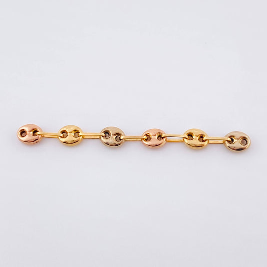 Herraje Retazo GC 6 Eslabones 0.65gr / 4.7cm / 4.2mm Tres Oros 18K