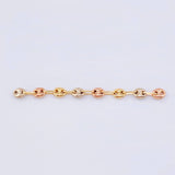 Herraje Retazo GC 8 Eslabones 0.85gr / 6.3cm / 4.2mm Tres Oros 18K