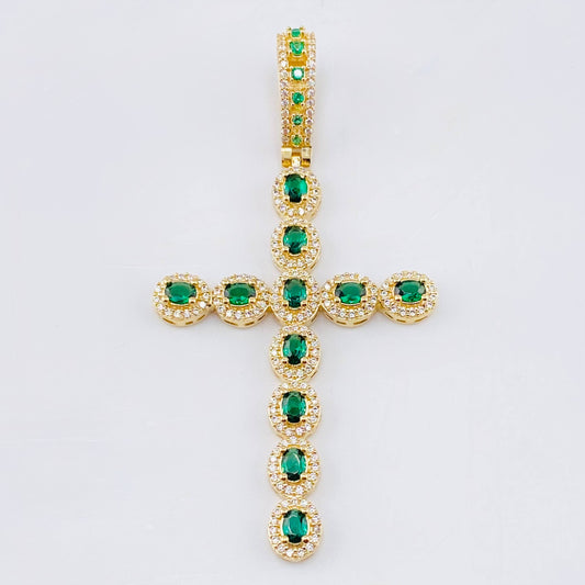 Dije Cruz Ovalo Tupido 9.7gr / 7cm / Oro Amarillo 18K ©