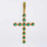 Dije Cruz Ovalo 9.65gr / 7cm / Oro Amarillo 18K