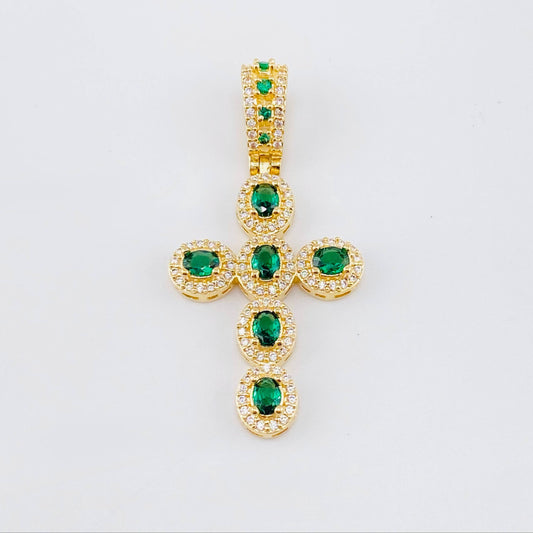 Dije Cruz Ovalo Tupido 5.5gr / 4.2cm / Oro Amarillo 18K ©