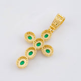 Dije Cruz Ovalo Tupida 5.75 g / 4.3 cm Oro Amarillo 18K