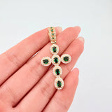 Dije Cruz Ovalo Tupido 5.5gr / 4.2cm / Oro Amarillo 18K ©