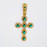 Dije Cruz Ovalo Tupida 5.75 g / 4.3 cm Oro Amarillo 18K