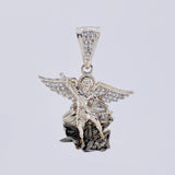 Dije San Miguel Arcangel 6.25gr / 3.2cm / Oro Blanco 18K ©