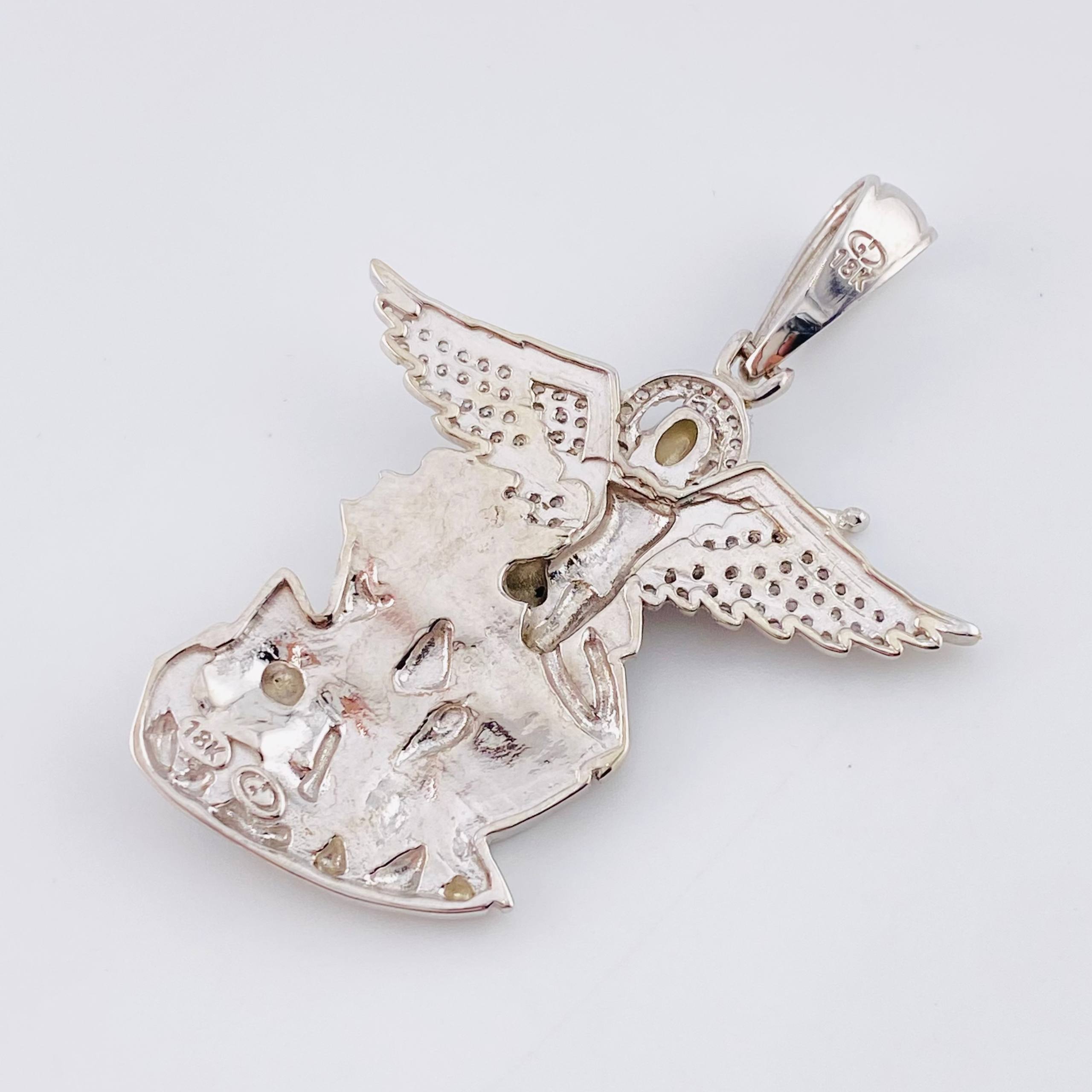 Dije San Miguel Arcangel 13.05gr / 4.5cm / Oro Blanco 18K ©