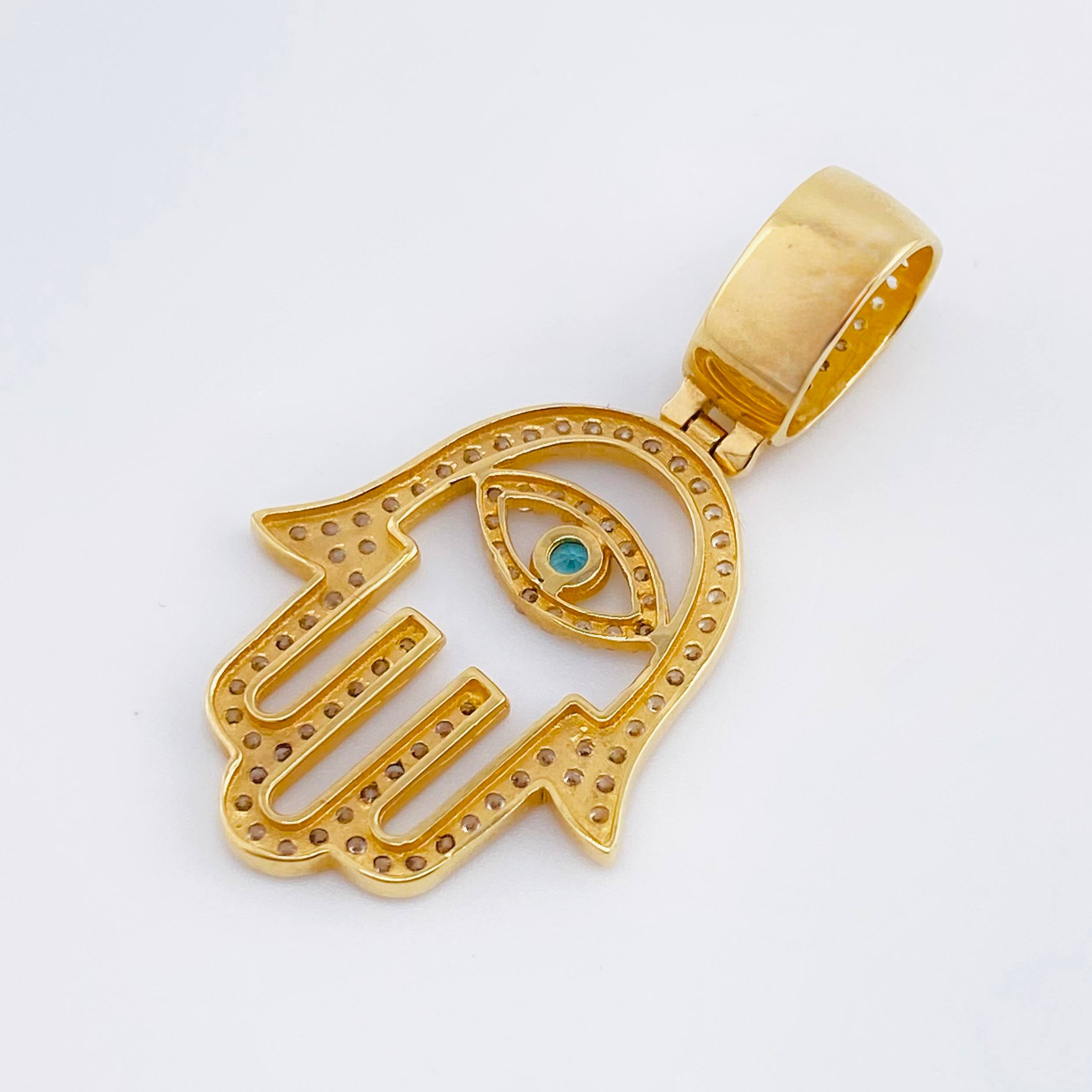 Dije Mano Hamsa 5.05gr / 4cm / Oro Amarillo 18K