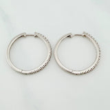 Candongas Carril 3.75 g / 2 cm Oro Blanco 18K