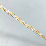 Cadena Espejo Trenzada 6.05gr / 40cm / 3.5mm Doble Faz Tres Oros +4