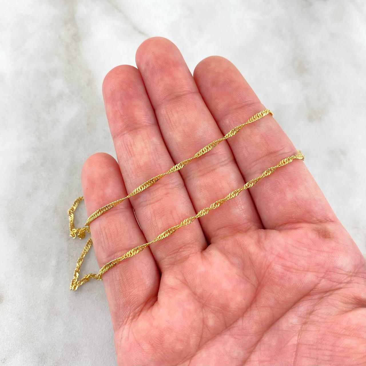 Cadena Singapur 1.55gr / 50cm / 2mm Oro Amarillo +3 18K