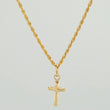 Set Cadena y Dije Lazo + Cruz 1.2gr / 50.1cm / 1.12mm Oro Amarillo 18K (Oferta) $