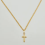 Set Cadena y Dije Lazo + Cruz 1.2gr / 50.1cm / 1.12mm Oro Amarillo 18K (Oferta) $