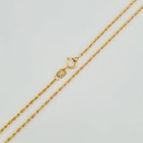 Set Cadena y Dije Lazo + Cruz 1.25gr / 49.9cm / 1.08mm Oro Amarillo 18K (Oferta) $