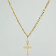 Set Cadena y Dije Figaro + Cruz 1.4gr / 50cm / 1.25mm Oro Amarillo 18K (Oferta) $