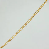 Set Cadena y Dije Figaro + Cruz 1.4gr / 50cm / 1.25mm Oro Amarillo 18K (Oferta) $