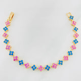 Pulso Flores 11g / 17.3cm / 6mm Oro Amarillo 18K
