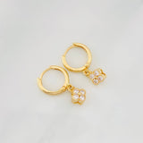 Candongas Flores 2.15g / 1.9cm Oro Amarillo 18K