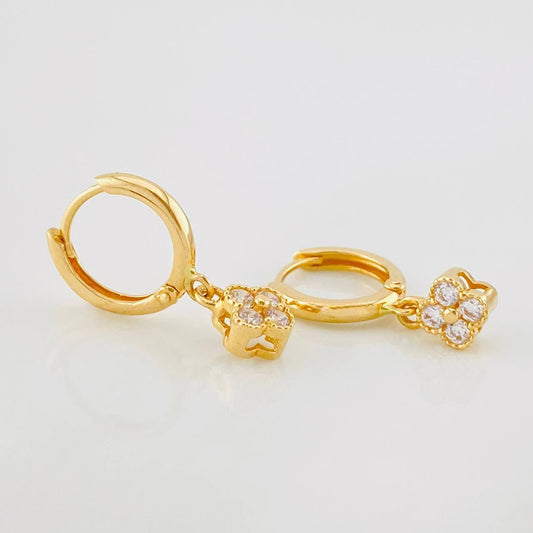 Candongas Flores 2.15g / 2cm Oro Amarillo 18K