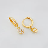 Candongas Flores 2.15g / 1.9cm Oro Amarillo 18K