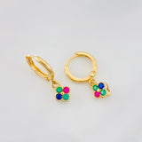Candongas Flores 2.2g / 1.9cm Oro Amarillo 18K
