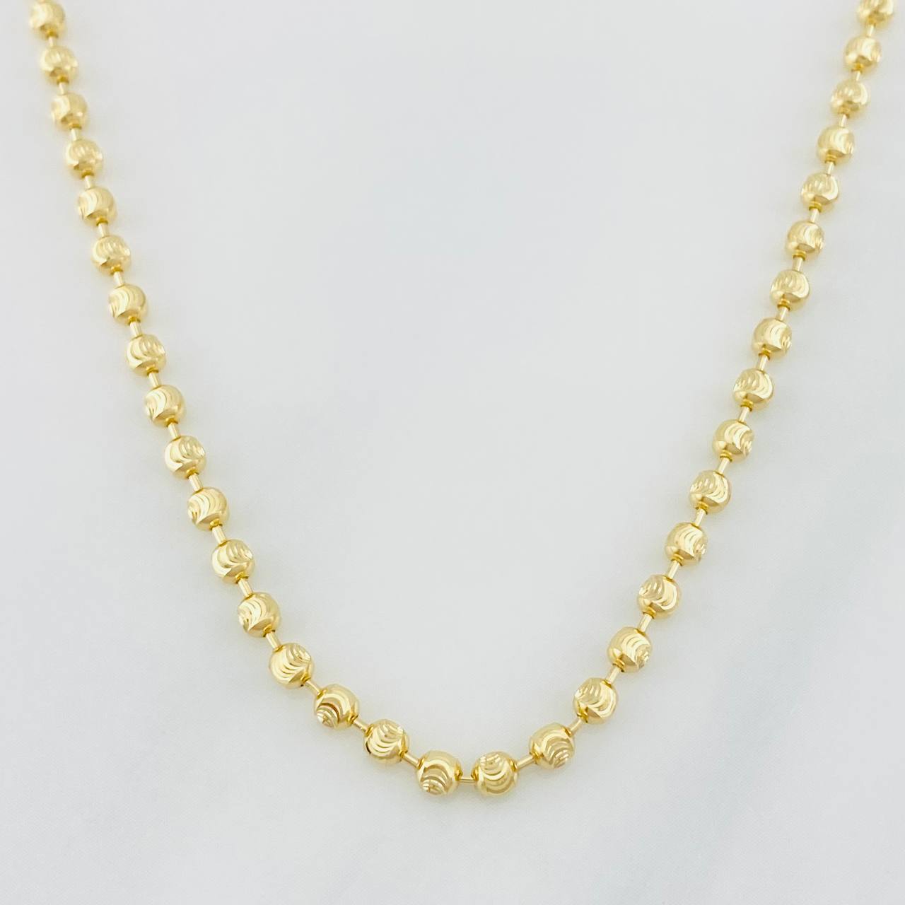 Cadena Militar Media Luna 10.65g / 60cm / 2.3mm Oro Amarillo 18K